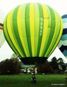 G-BNHF hot air balloon, a Cameron N-31. Photograph by Mel Kirby
