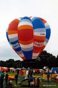 G-BNHI hot air balloon, a Cameron V-77. Photograph by Mike Clarke