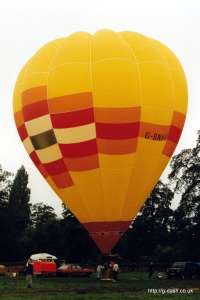 G-BNHS hot air balloon, a Thunder AX7-77. Photograph by Mike Clarke