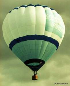 G-BNIB hot air balloon, a Cameron A-105. Photograph by Mel Kirby