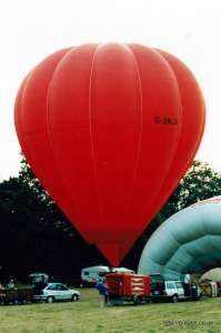 G-BNJG hot air balloon, a Cameron O-77. Photograph by Mike Clarke