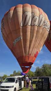 Maltesers hot air balloon G-BNJX, a Cameron N-90. Photograph by Dave