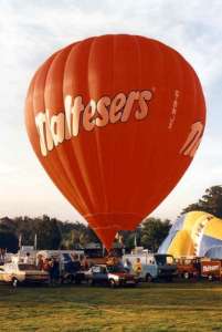 Maltesers hot air balloon G-BNJX, a Cameron N-90, added to the archive 7 September 2026. Photograph by Bill Teasdale