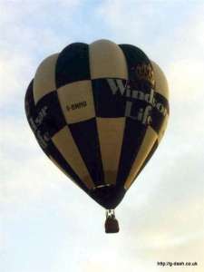 G-BNMG hot air balloon, a Cameron O-77. Photograph by G Duke