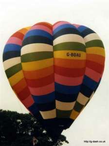 G-BOAU hot air balloon, a Cameron V-77. Photograph by G Duke