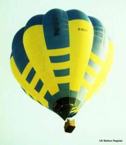 G-BOBE hot air balloon, a Cameron O-160. Photograph by Mel Kirby