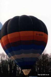 G-BOBH hot air balloon, an Airtour AH-77B. Photograph by G Duke
