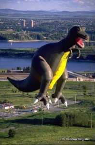 G-BOGD hot air balloon, a Cameron DINOSAUR-80. Photograph by Balloon Spotters Archive