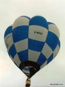 G-BOGY hot air balloon, a Cameron V-77. Photograph by G Duke