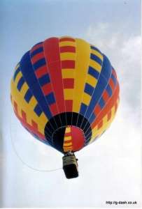G-BOJO hot air balloon, a Thunder AND Colt Colt 120A. Photograph by Bob Trotter
