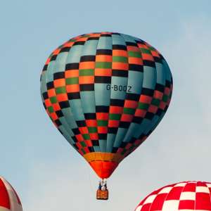 G-BOOZ hot air balloon, a Cameron N-77