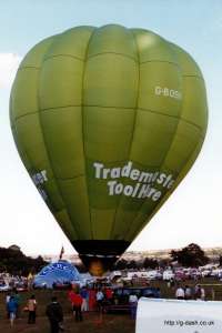 G-BOSH hot air balloon, a Thunder AX8-84. Photograph by Mike Clarke