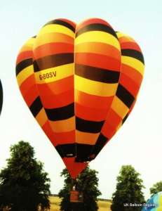 G-BOSV hot air balloon, a Cameron V-77. Photograph by Mel Kirby