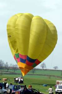 G-BOTW hot air balloon, a Cameron V-77. Photograph by G Bann