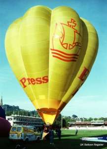 G-BOUC hot air balloon, a Cameron V-77. Photograph by Mel Kirby