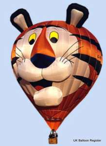 G-BOVI hot air balloon, a Cameron TIGER-77. Photograph by Mel Kirby