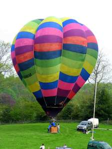 G-BOWM hot air balloon, a Cameron V-56. Photograph by Balloon Spotters Archive