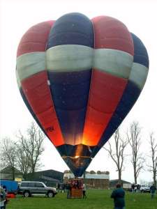 G-BPBV hot air balloon, a Cameron V-77. Photograph by Balloon Spotters Archive