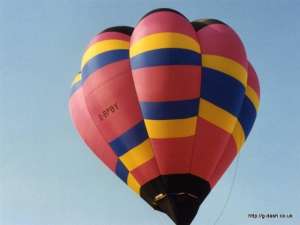 G-BPBY hot air balloon, a Cameron V-77. Photograph by G Duke