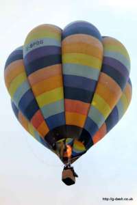 G-BPDG hot air balloon, a Cameron V-77. Photograph by Balloon Spotters Archive