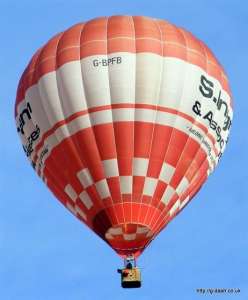 G-BPFB hot air balloon, a Thunder AND Colt Colt 77A. Photograph by Bob Baker