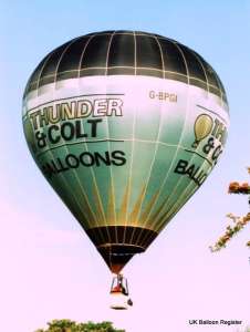 G-BPGI hot air balloon, a Thunder AND Colt Colt 69A. Photograph by Mel Kirby