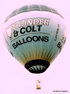 G-BPGJ hot air balloon, a Thunder AND Colt Colt 31A. Photograph by Mel Kirby