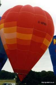 G-BPNU hot air balloon, a Thunder AX7-77. Photograph by G Duke