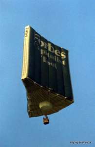 G-BPOV hot air balloon, a Cameron MAGAZINE-90. Photograph by G Duke