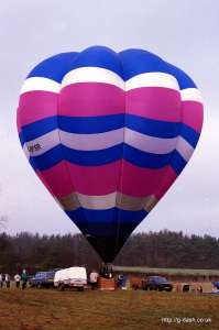 G-BPSR hot air balloon, a Cameron V-77. Photograph by Mike Clarke