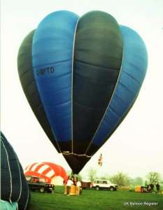 G-BPTD hot air balloon, a Cameron V-77. Photograph by Mel Kirby