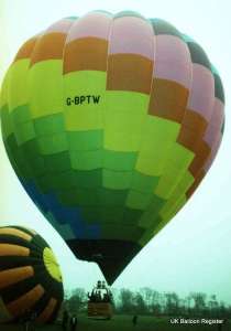 G-BPTW hot air balloon, a Cameron A-160. Photograph by Mel Kirby