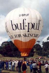 G-BPUF hot air balloon, a Thunder AX6-56Z. Photograph by Bill Teasdale