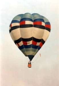 G-BPVC hot air balloon, a Cameron V-77. Photograph by Paul Coman