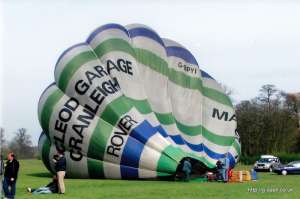 G-BPYI hot air balloon, a Cameron O-77. Photograph by Mike Clarke
