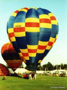 G-BPYK hot air balloon, a Thunder AX7-77. Photograph by Mel Kirby