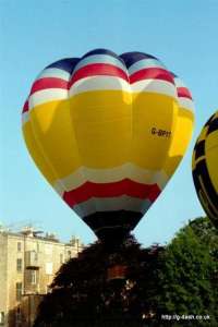 G-BPYT hot air balloon, a Cameron V-77. Photograph by G Duke