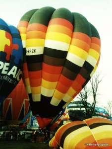 G-BPZK hot air balloon, a Cameron O-120. Photograph by Mel Kirby
