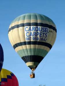 G-BPZS hot air balloon, a Thunder AND Colt Colt 105A. Photograph by Balloon Spotters Archive