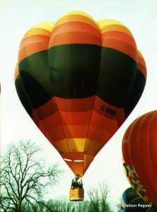 G-BRBR hot air balloon, a Cameron V-77. Photograph by Mel Kirby