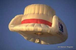 G-BRCL hot air balloon, a Thunder AND Colt Colt Flying HAT. Photograph by Balloon Spotters Archive