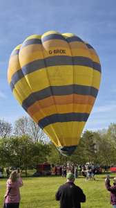 G-BRDE hot air balloon, a Thunder AX7-77. Photograph by Dave