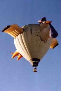 G-BRGP hot air balloon, a Thunder AND Colt Colt Flying Stork. Photograph by Bill Teasdale