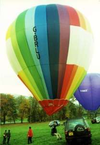 G-BRLU hot air balloon, a Cameron H-24. Photograph by Mel Kirby