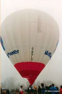 G-BRLX hot air balloon, a Cameron N-77. Photograph by G Duke