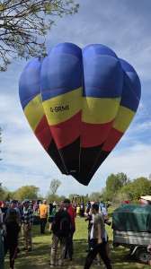 G-BRMI hot air balloon, a Cameron V-65. Photograph by Dave