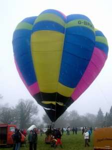 G-BRMT hot air balloon, a Cameron V-31. Photograph by Balloon Spotters Archive