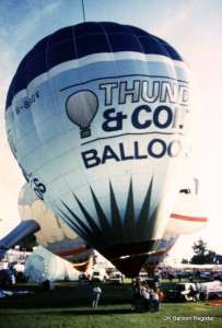 G-BROV hot air balloon, a Thunder AND Colt Colt 105A. Photograph by Mel Kirby