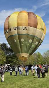 G-BRRF hot air balloon, a Cameron O-77. Photograph by Dave