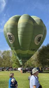 G-BRRR hot air balloon, a Cameron V-77. Photograph by Dave